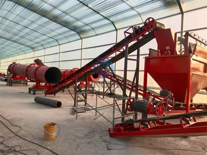 年產(chǎn)1萬噸顆粒有機肥生產(chǎn)線安裝現(xiàn)場